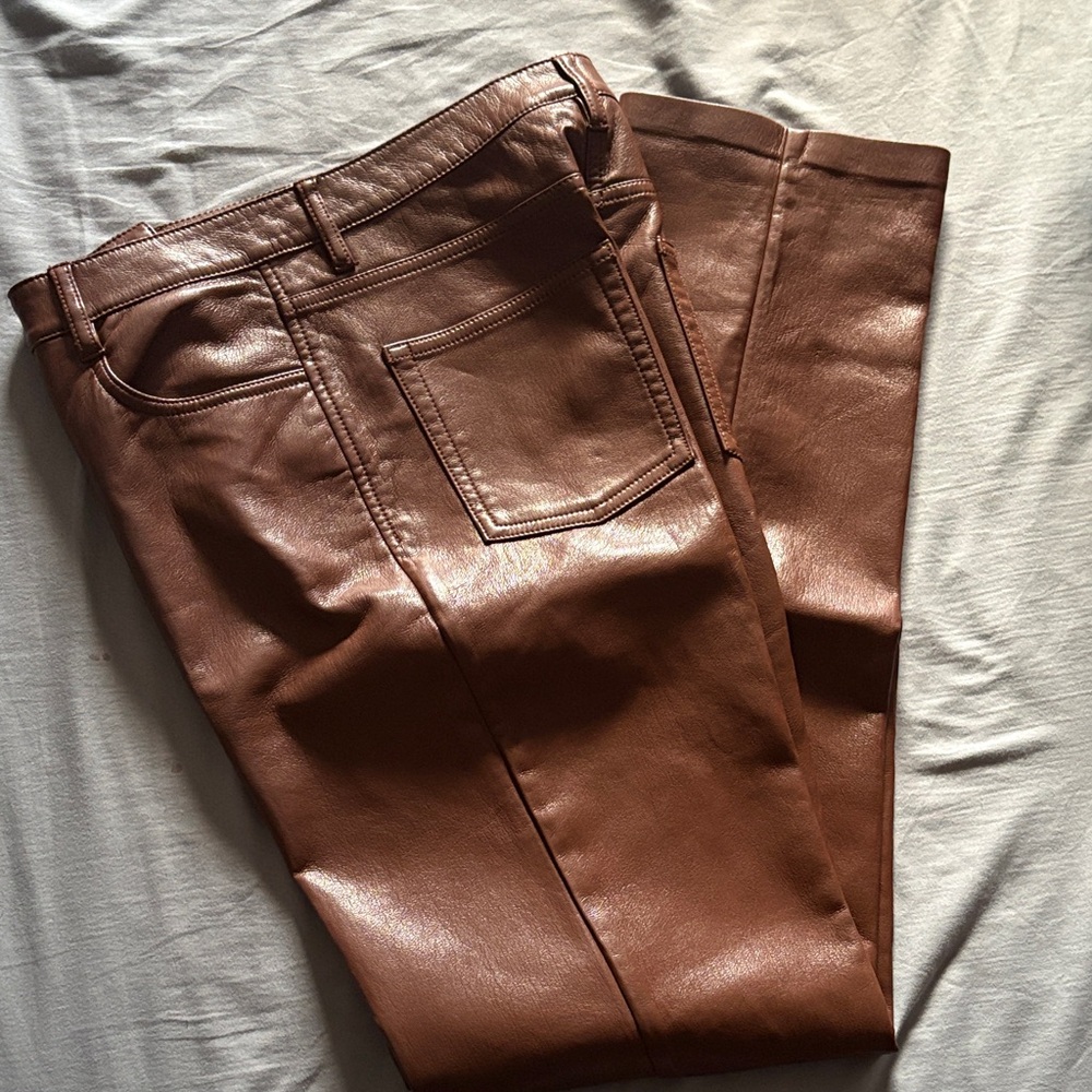 Wilfred Chocolate Leather Trousers